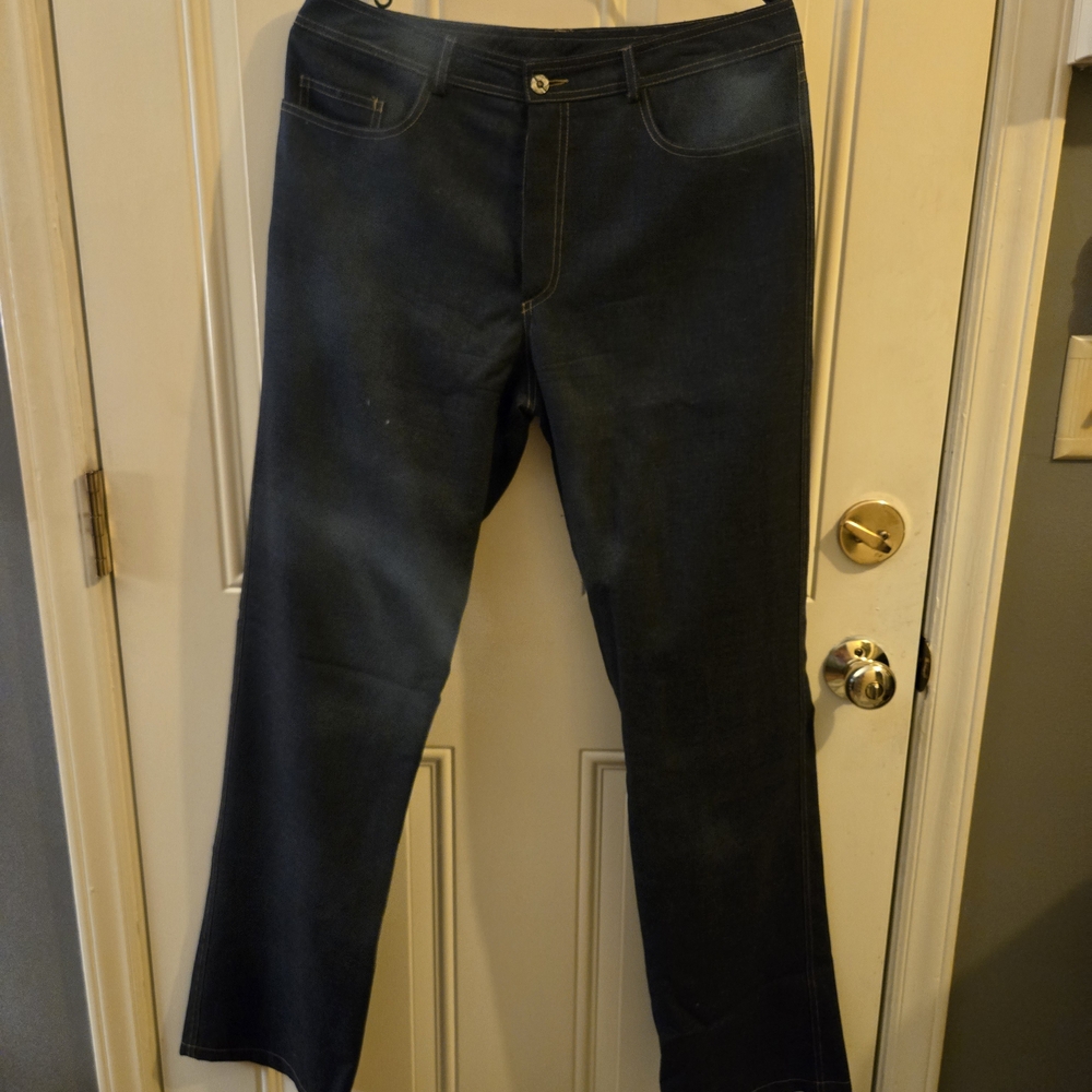 Blue Flare Wide Leg Jeans